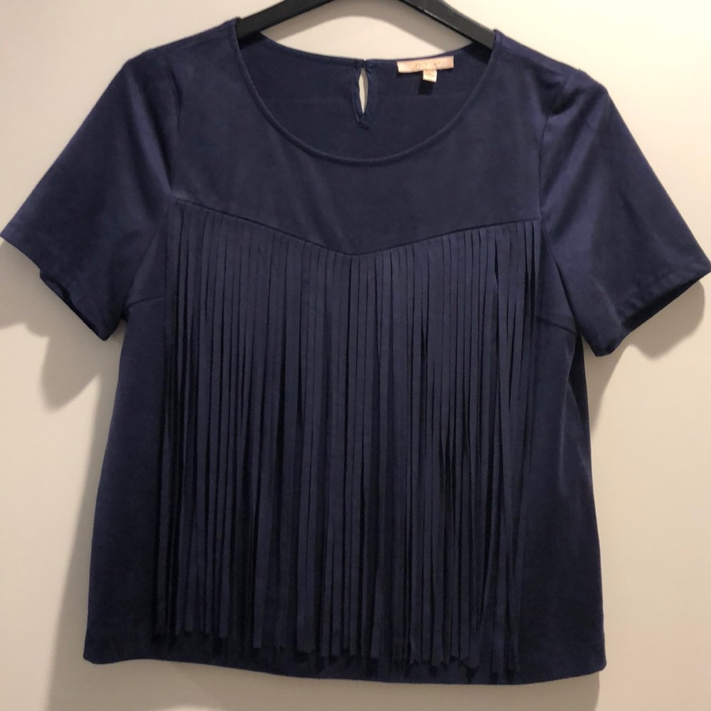 Velvet Fringe Top